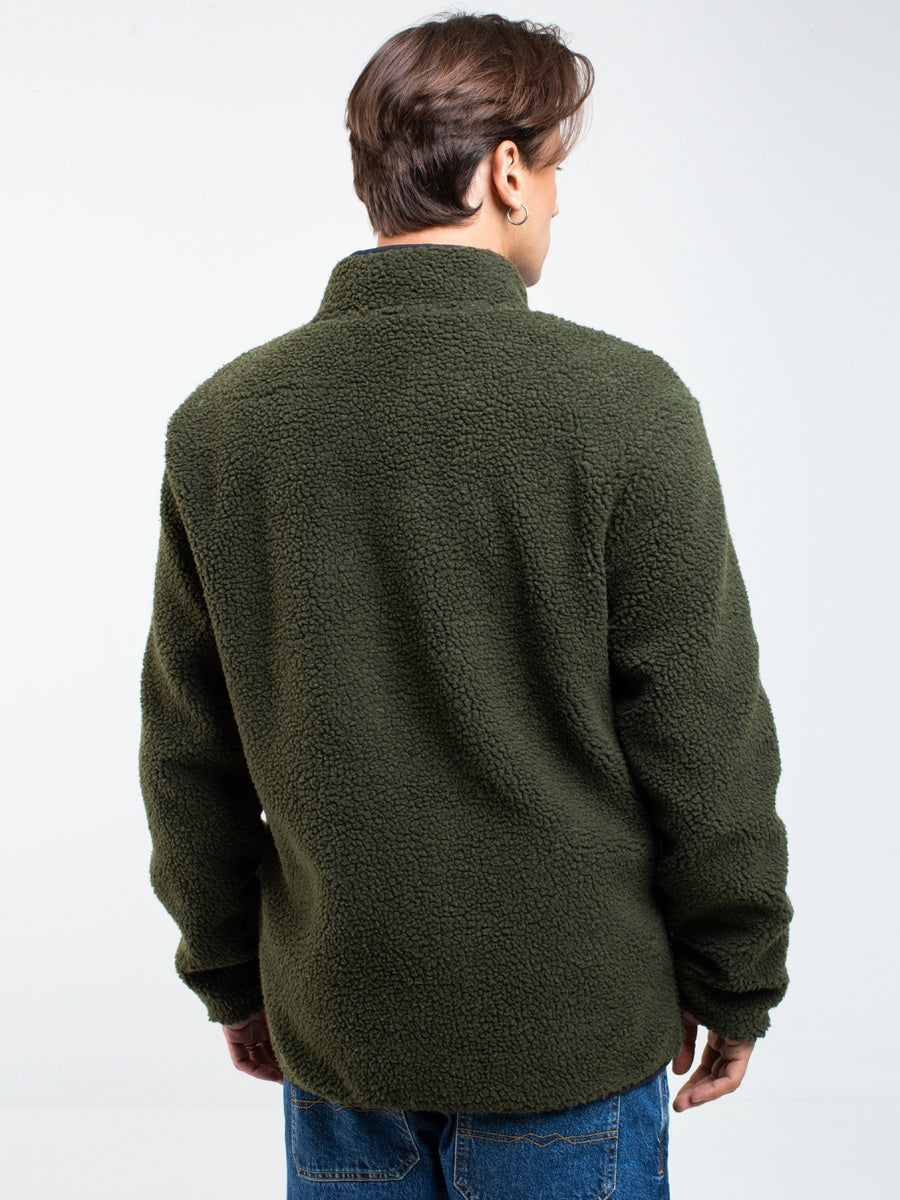 Fleece Sweatshrirt with zipper | Green