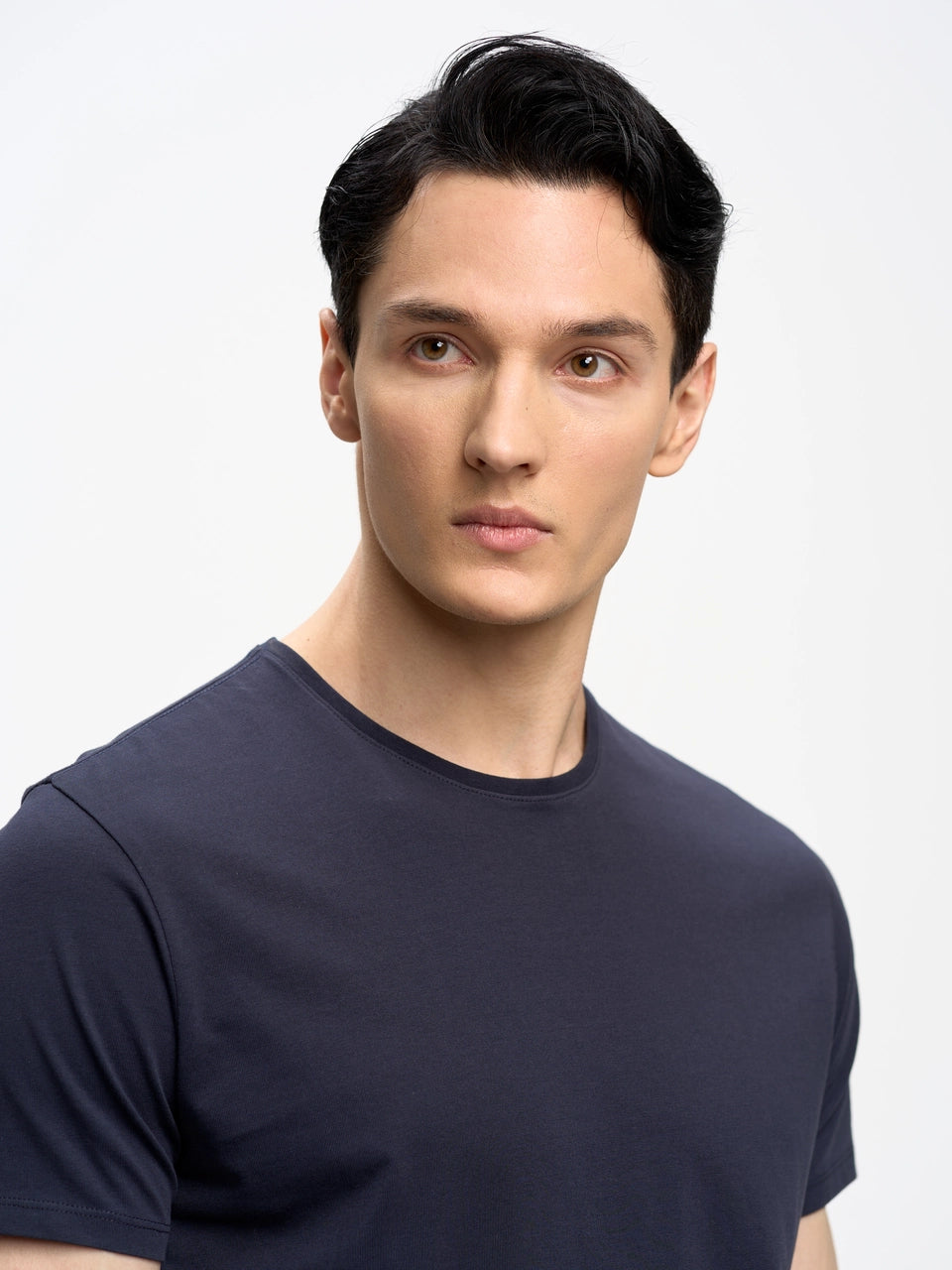 Basic Cotton T-Shirt round Neck | Navy Blue