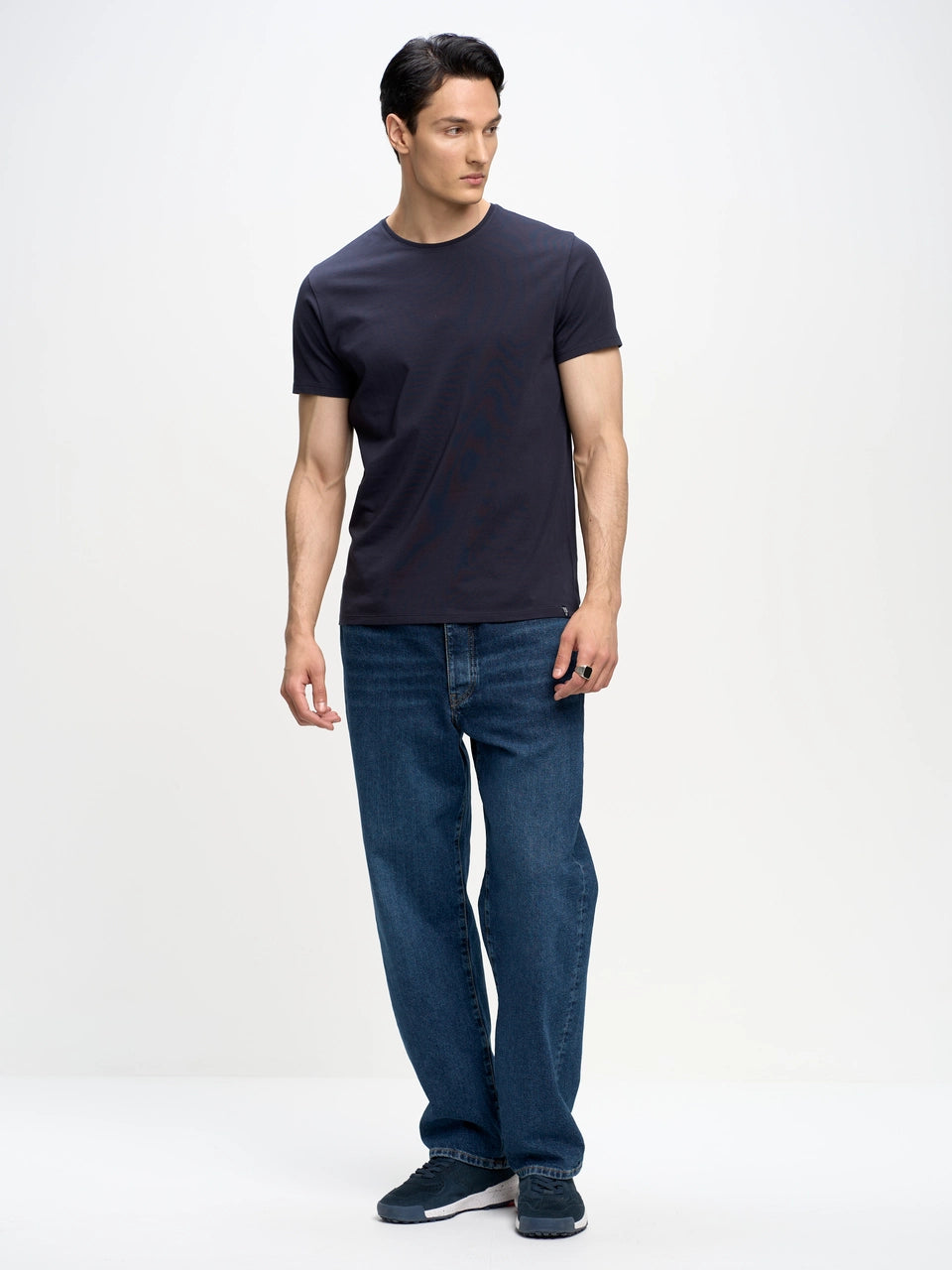 Basic Cotton T-Shirt round Neck | Navy Blue