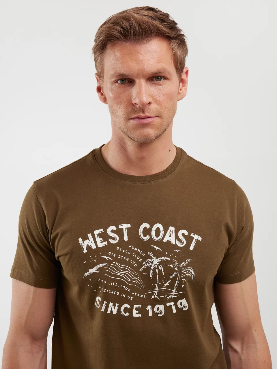 T-Shirt With Print | Khaki