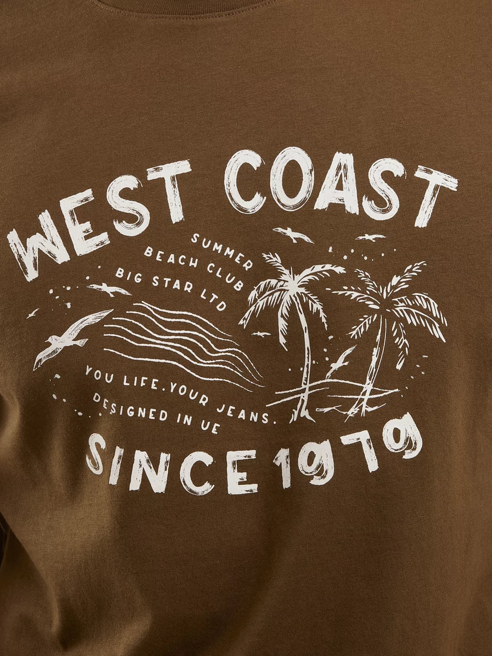 T-Shirt With Print | Khaki