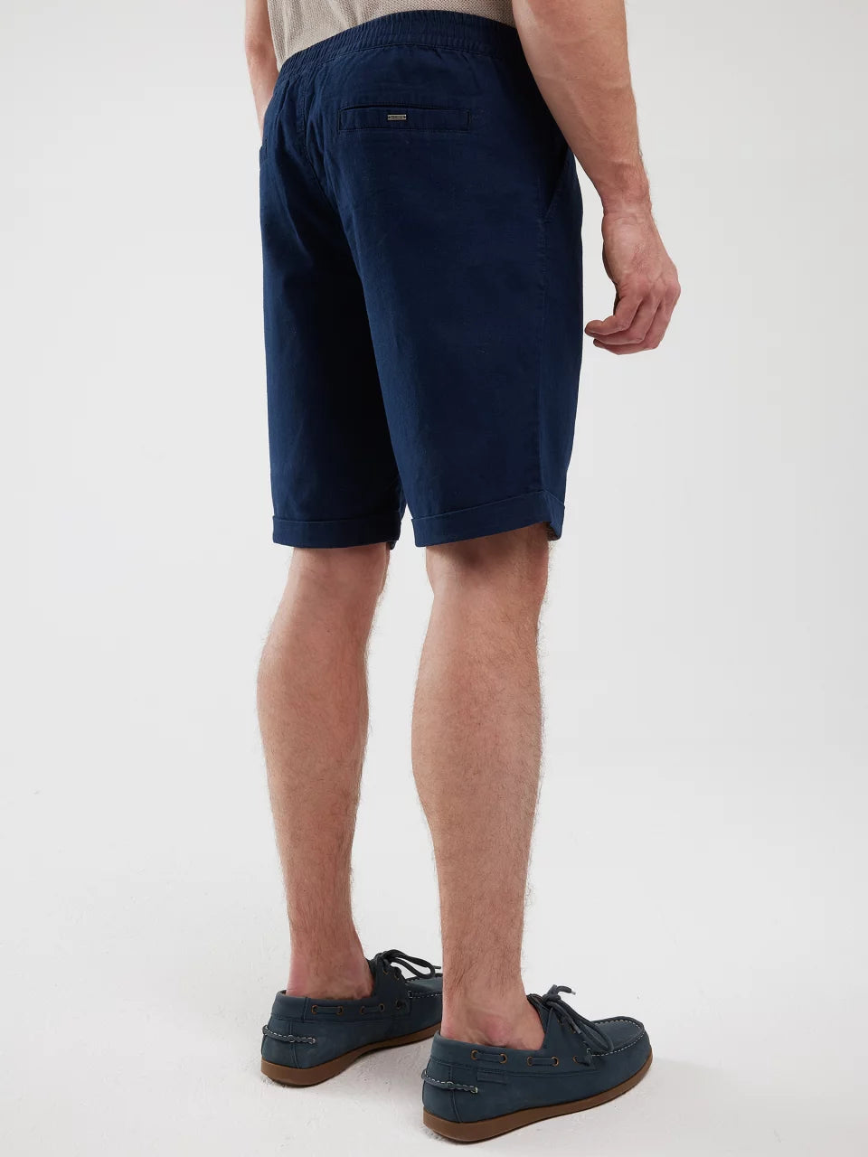 Linen Shorts | Navy Blue