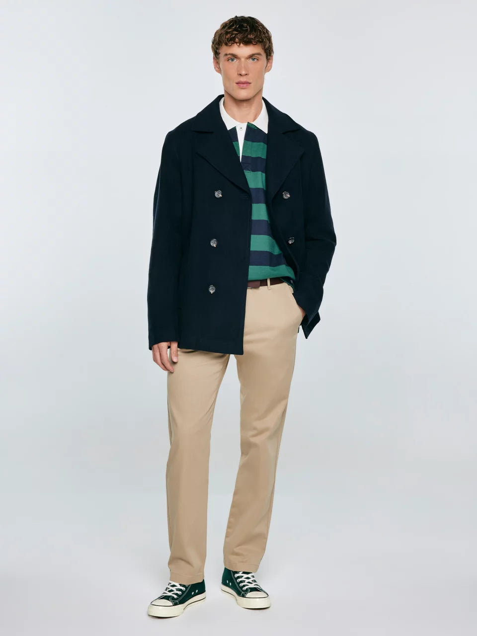 Double breasted Peacoat | Navy Blue
