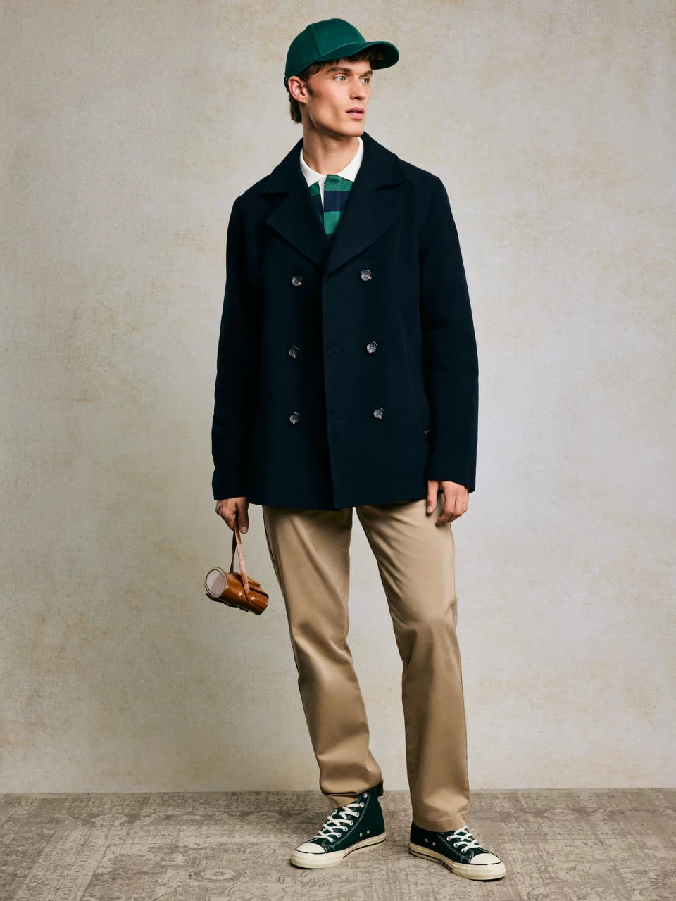 Double breasted Peacoat | Navy Blue