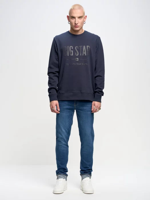 Classic Round Sweatshirt BIG STAR | Navy