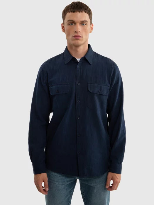 Twill Weave Shirt | Navy