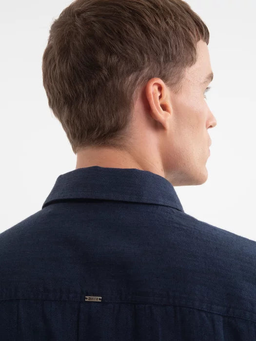 Twill Weave Shirt | Navy