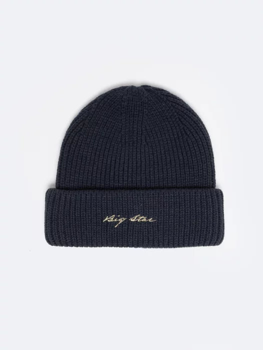 Knitted Logo Beanie | Navy