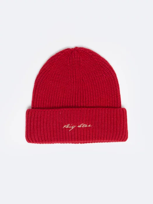 Knitted Logo Beanie | Red