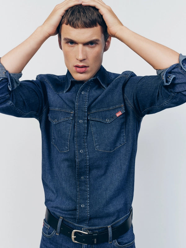 Classic Denim Shirt | Midnight Blue