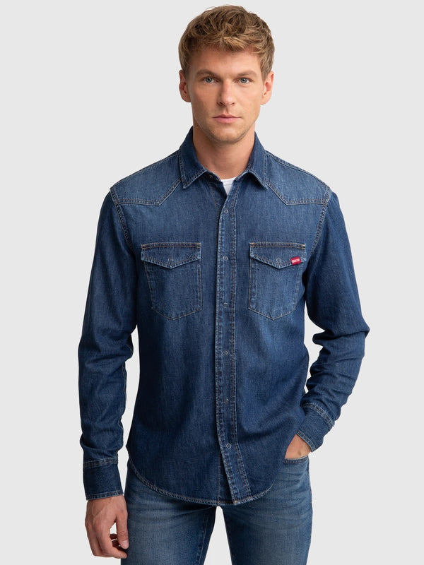 Classic Denim Shirt | Midnight Blue