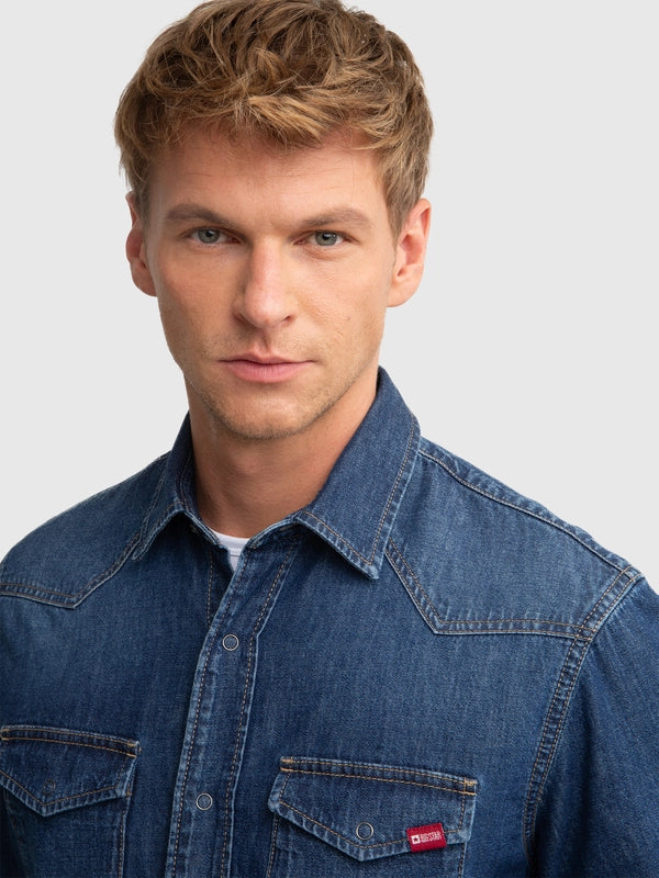 Classic Denim Shirt | Midnight Blue