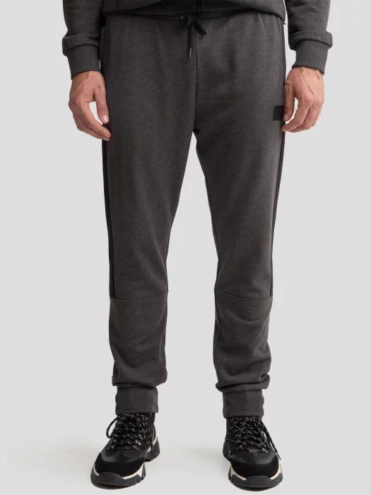 Joggers with Black Stripes | Dark Grey