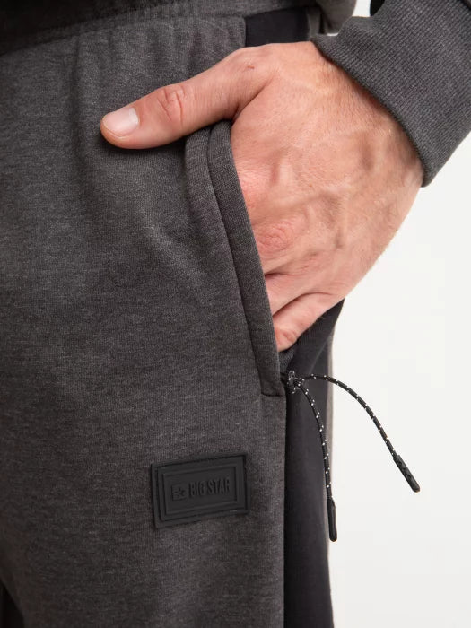 Joggers with Black Stripes | Dark Grey