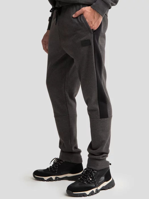 Joggers with Black Stripes | Dark Grey
