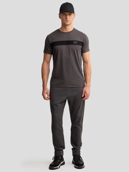 Joggers with Black Stripes | Dark Grey