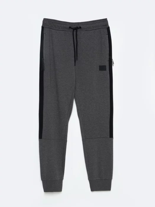 Joggers with Black Stripes | Dark Grey
