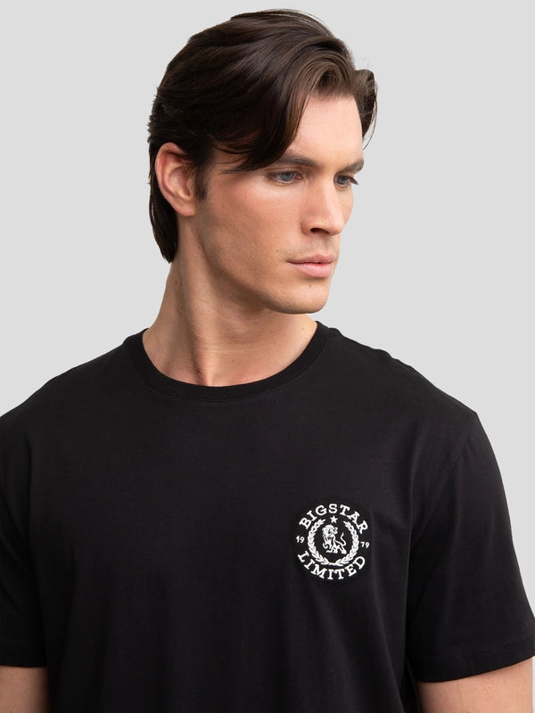 T-Shirt with embroidery | Black