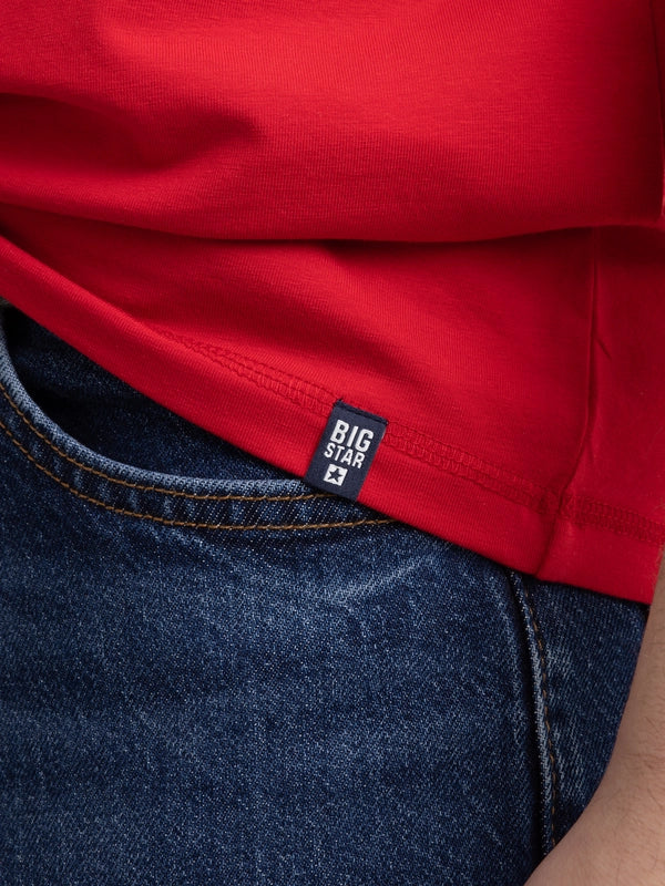 V-Neck Basic T-shirt | Red