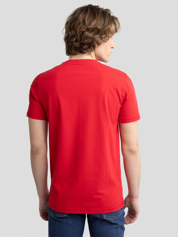 V-Neck Basic T-shirt | Red