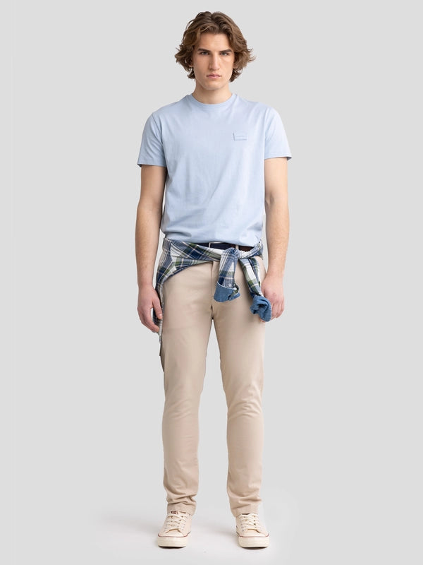 Crew Neck T-shirt | Light Blue