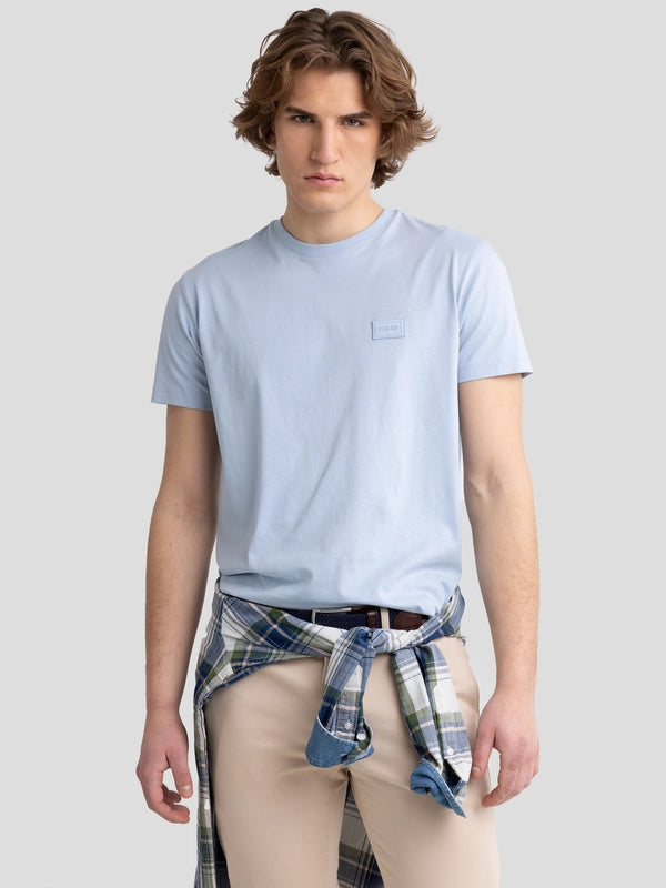 Crew Neck T-shirt | Light Blue