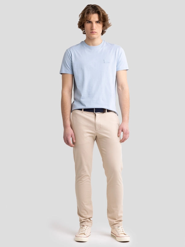 Crew Neck T-shirt | Light Blue