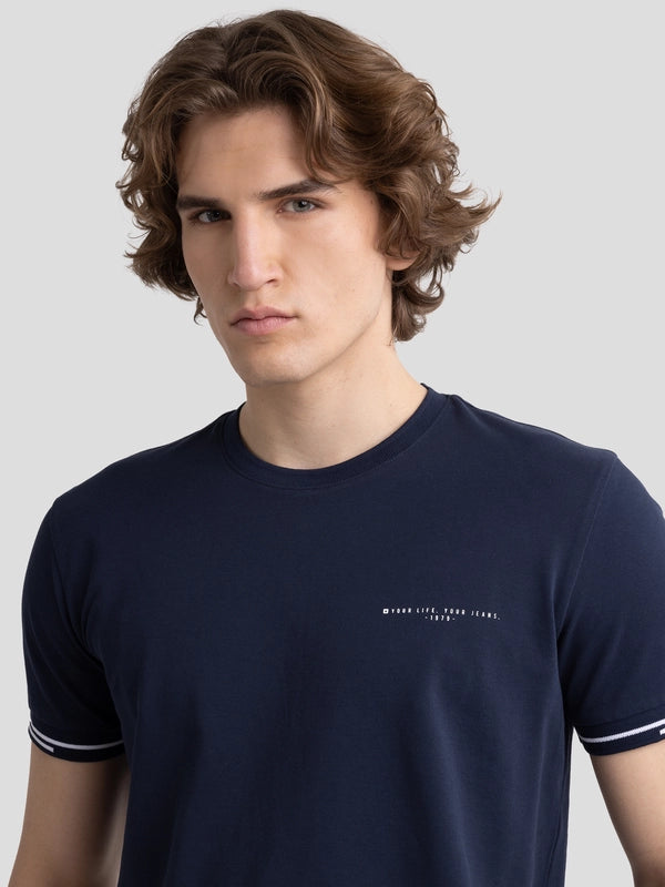 Casual Crewneck T-Shirt | Navy Blue