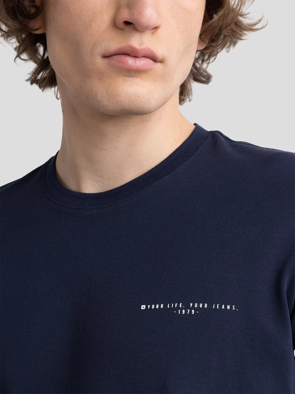 Casual Crewneck T-Shirt | Navy Blue