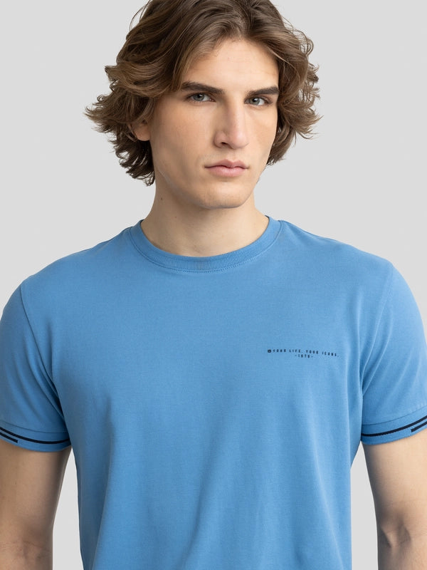Casual Crewneck T-Shirt | Blue