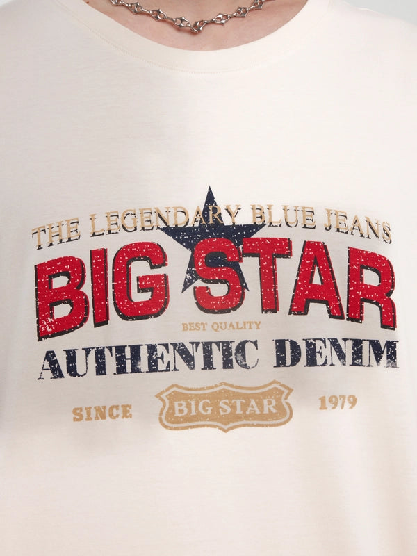 Vintage style BIG STAR T-shirt | Cream