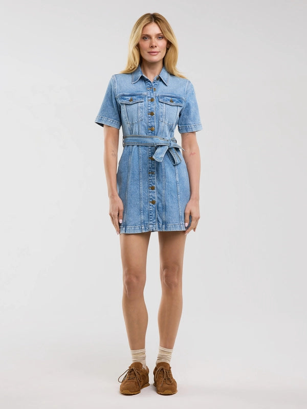 Mini Denim Dress | Blue