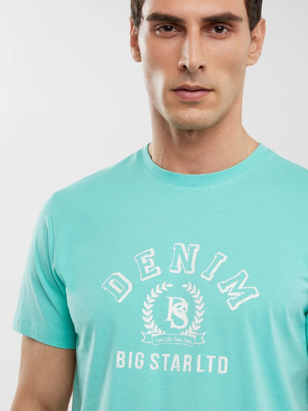 Printed T-Shirt | Turquoise
