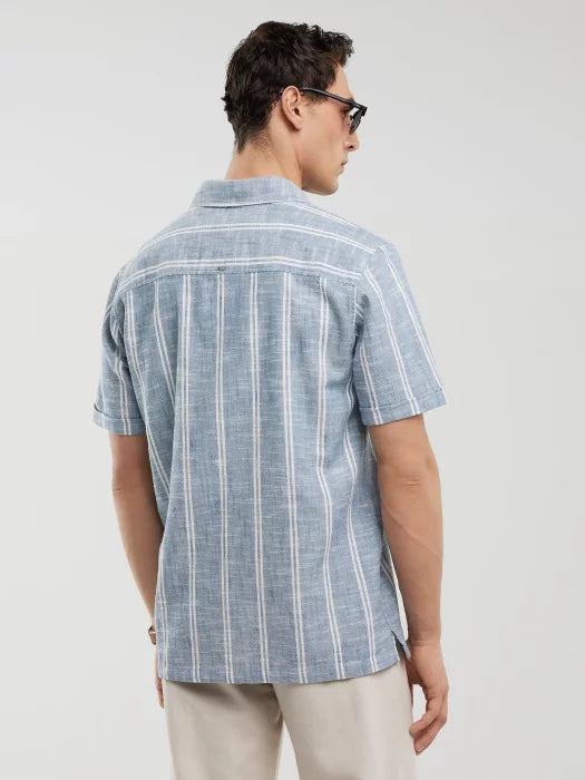 Shirt with stripes | Blue