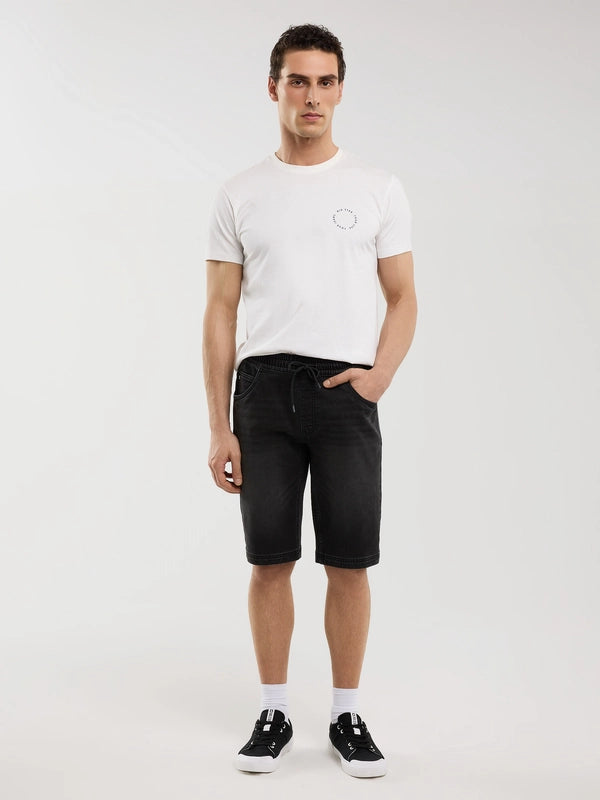 Casual Denim Short | Black