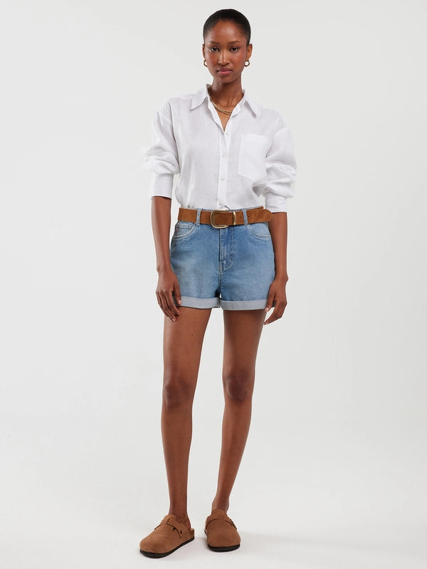 Short Cotton with motif | Khaki