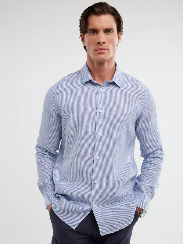Shirt in stripes | Blue