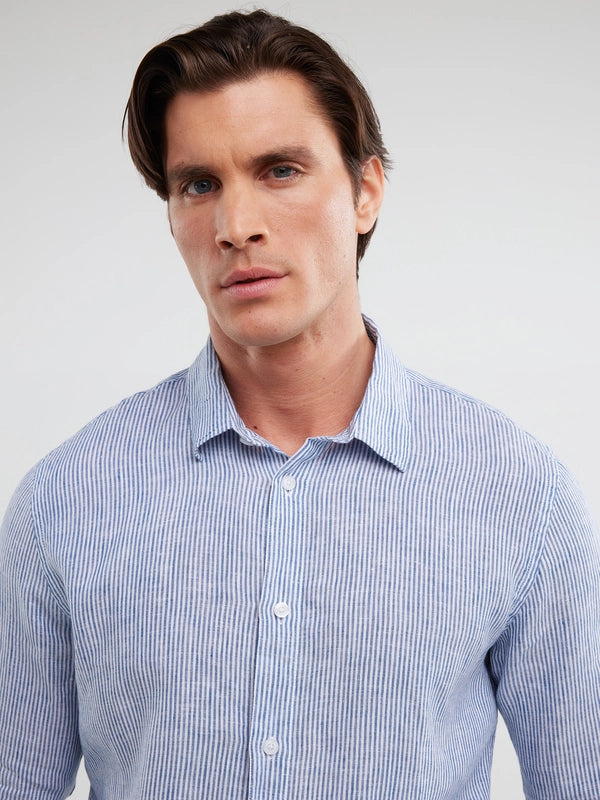 Shirt in stripes | Blue
