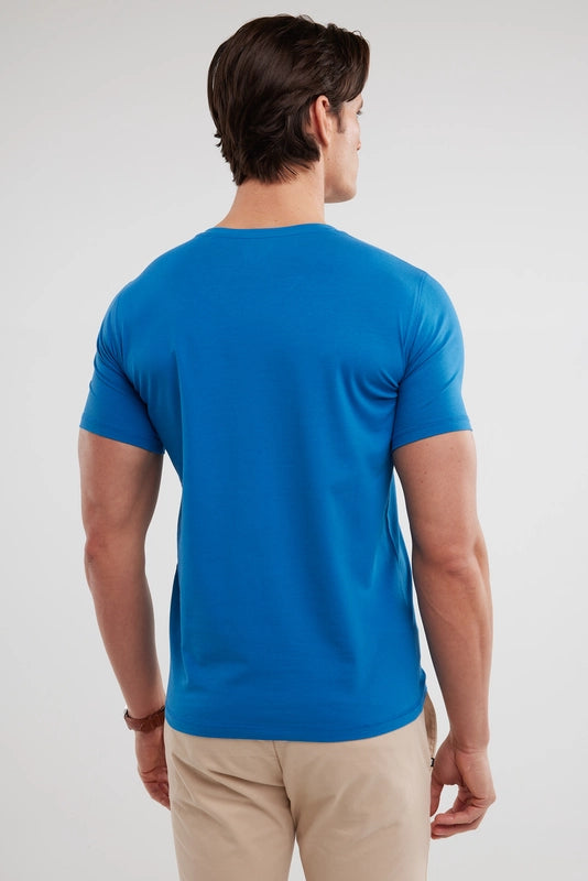 V-Neck Basic T-shirt | Blue