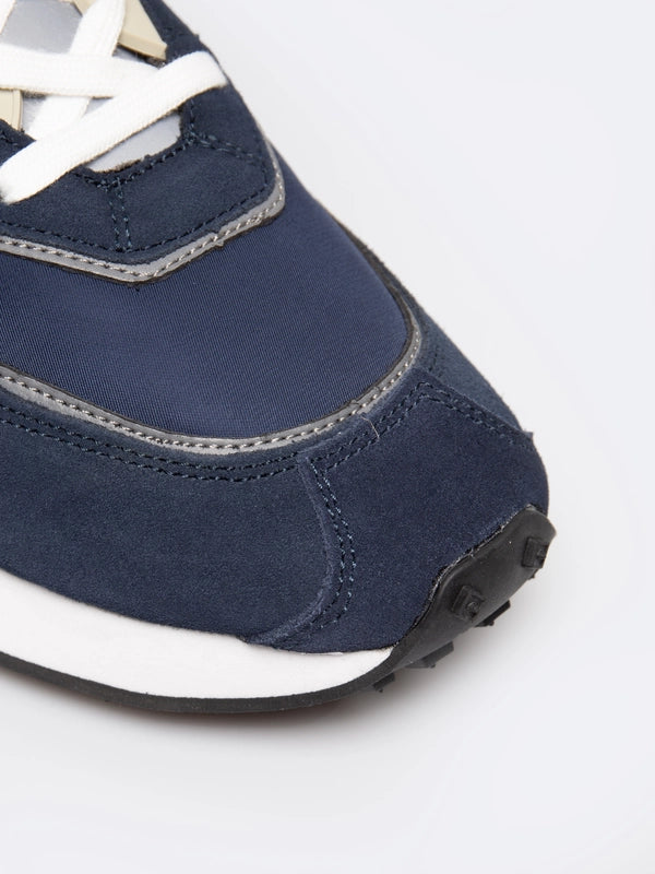 Leather Sneakers | Navy Blue