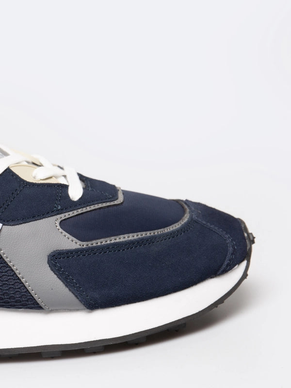 Leather Sneakers | Navy Blue