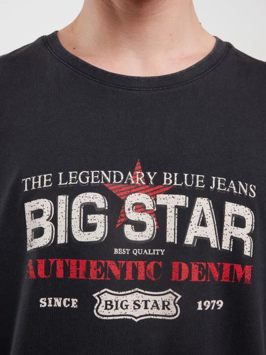 Vintage style BIG STAR T-shirt | Black