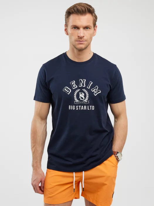 Printed T-Shirt | Navy Blue