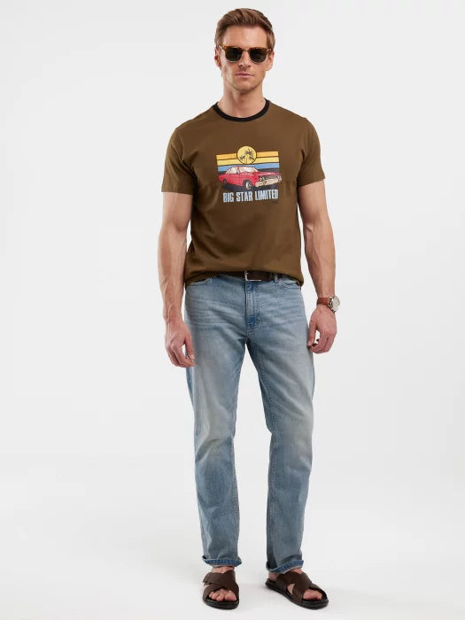 T-Shirt With Print | Khaki