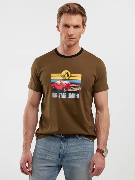 T-Shirt With Print | Khaki