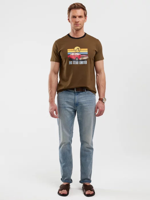 T-Shirt With Print | Khaki