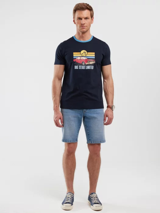 T-Shirt With Print | Navy Blue