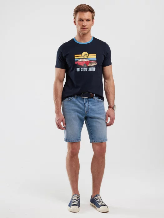 T-Shirt With Print | Navy Blue