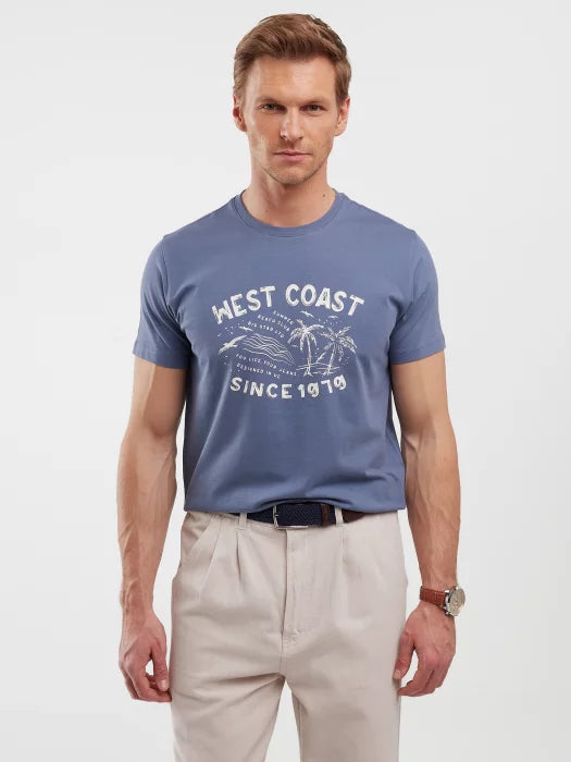 T-Shirt With Print | Blue