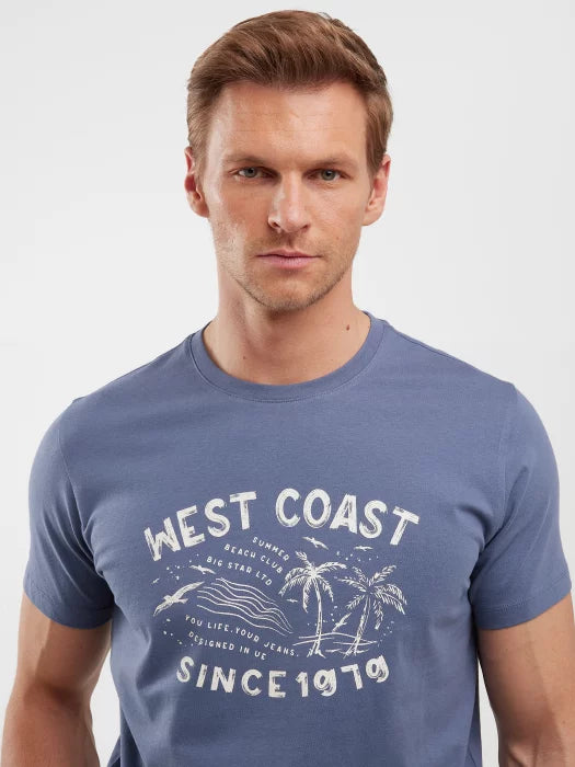 T-Shirt With Print | Blue
